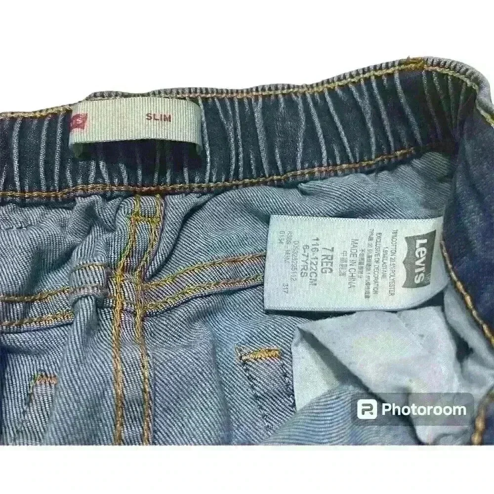 Levi's Jeans Slim Size 7 Reg Blue Non-adjustable Waist A0008